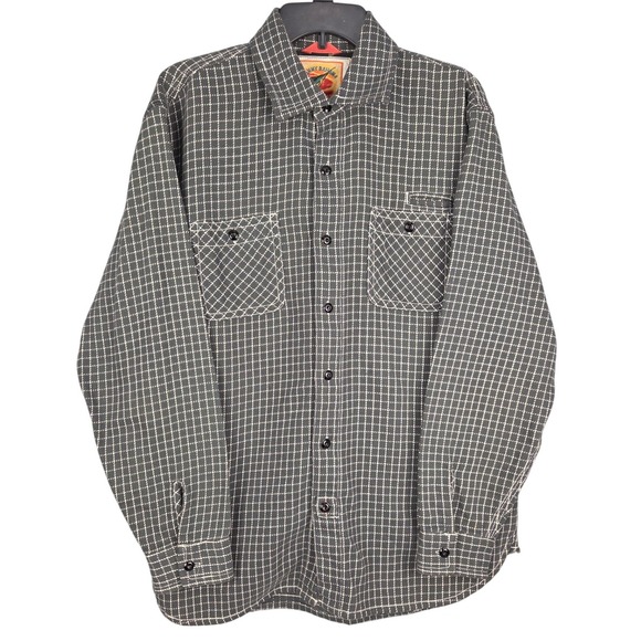 Tommy Bahama Mens Button Down Shirt Gray/Green Large Embroider Guitar - Stain - Picture 3 of 16